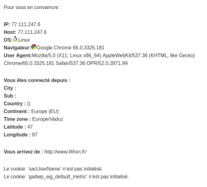 Informations non disponible