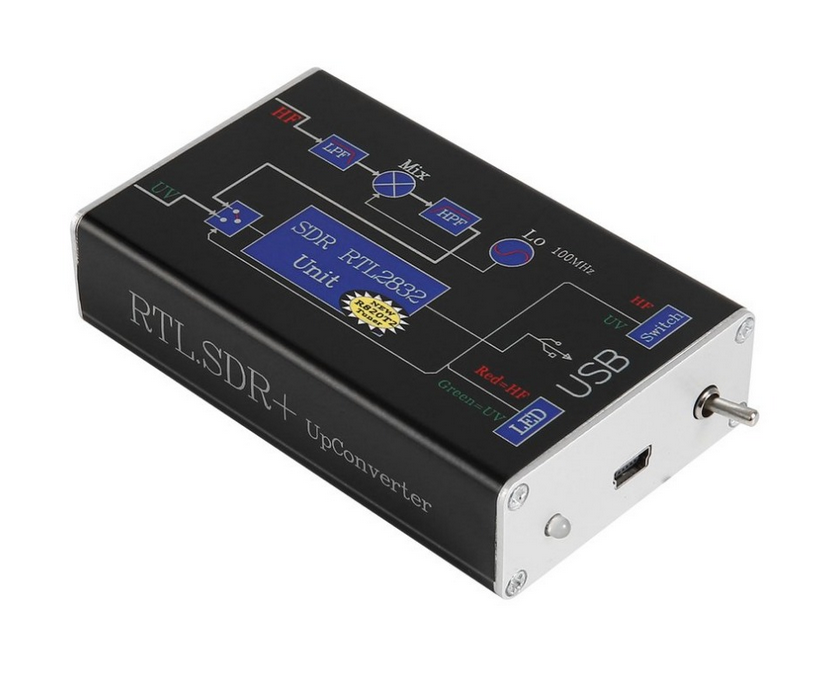 Eboxer 100KHz 1,7 GHz Radio Récepteur RTL-SDR USB Tuner Full-Band avec Câble USB et Antenne 
