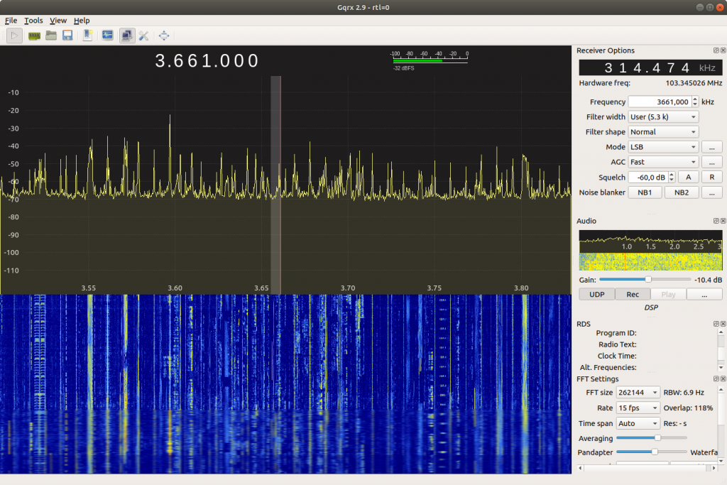 Ici avec GQRX sous ubuntu Ici avec GQRX sous ubuntu
