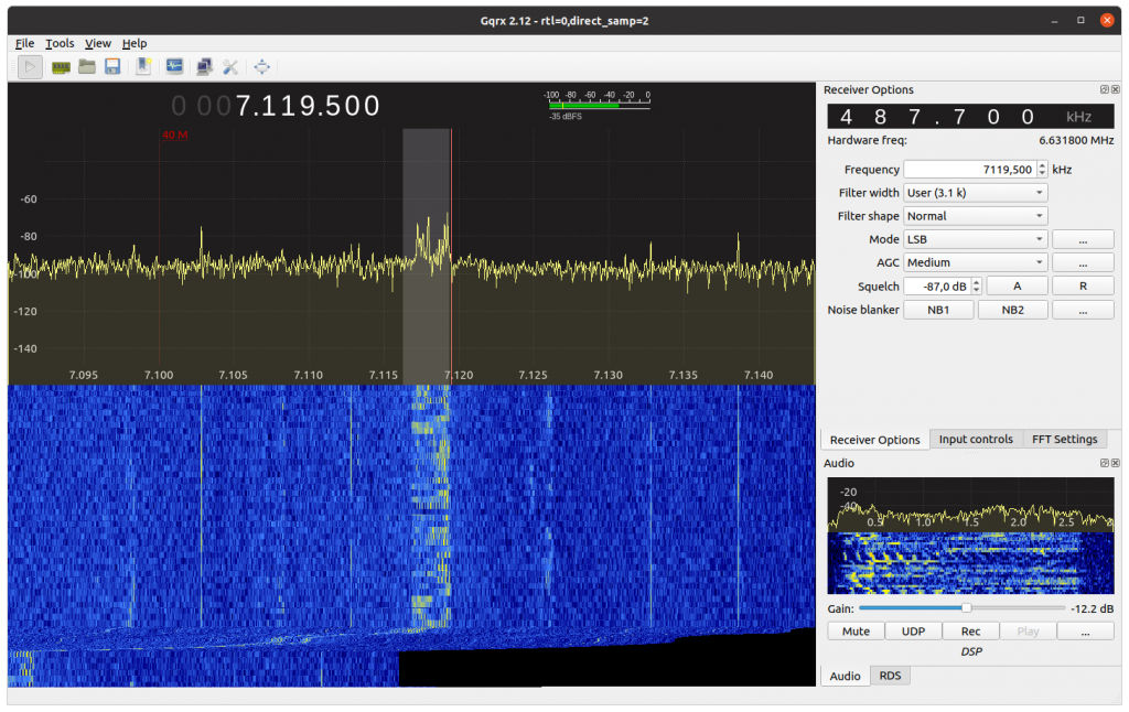 Réception HF 40m Réception HF 40m