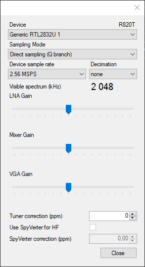 Configuration HF Configuration HF