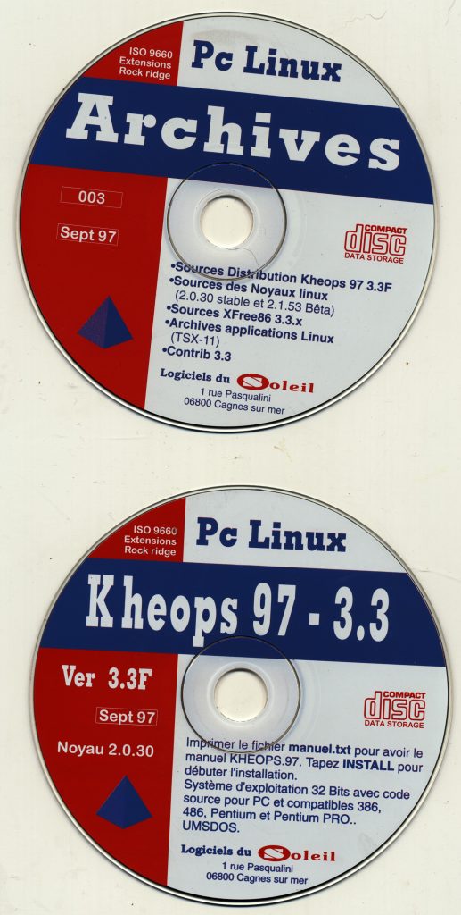 Les 2 CD Linux Kheops Les 2 CD Linux Kheops