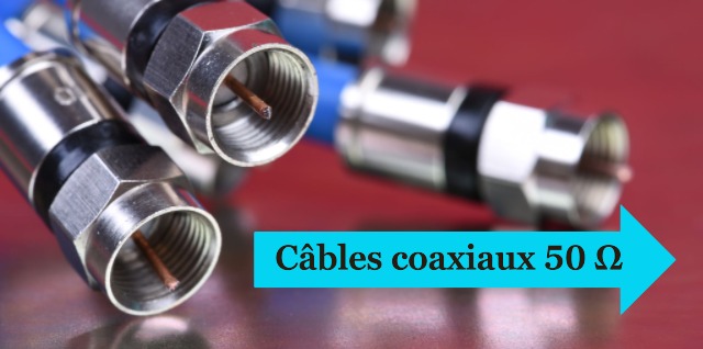 Différents types de câbles coaxiaux 50 ohms