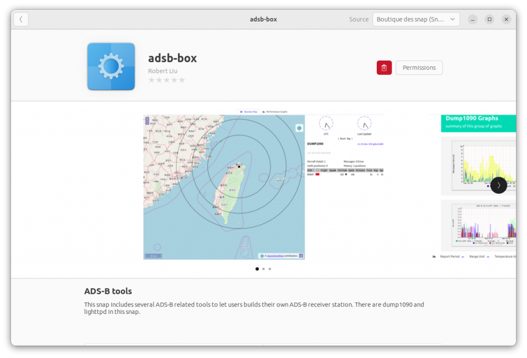ADSB-Box sur Ubuntu Software