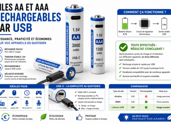 piles aaa lithium USB