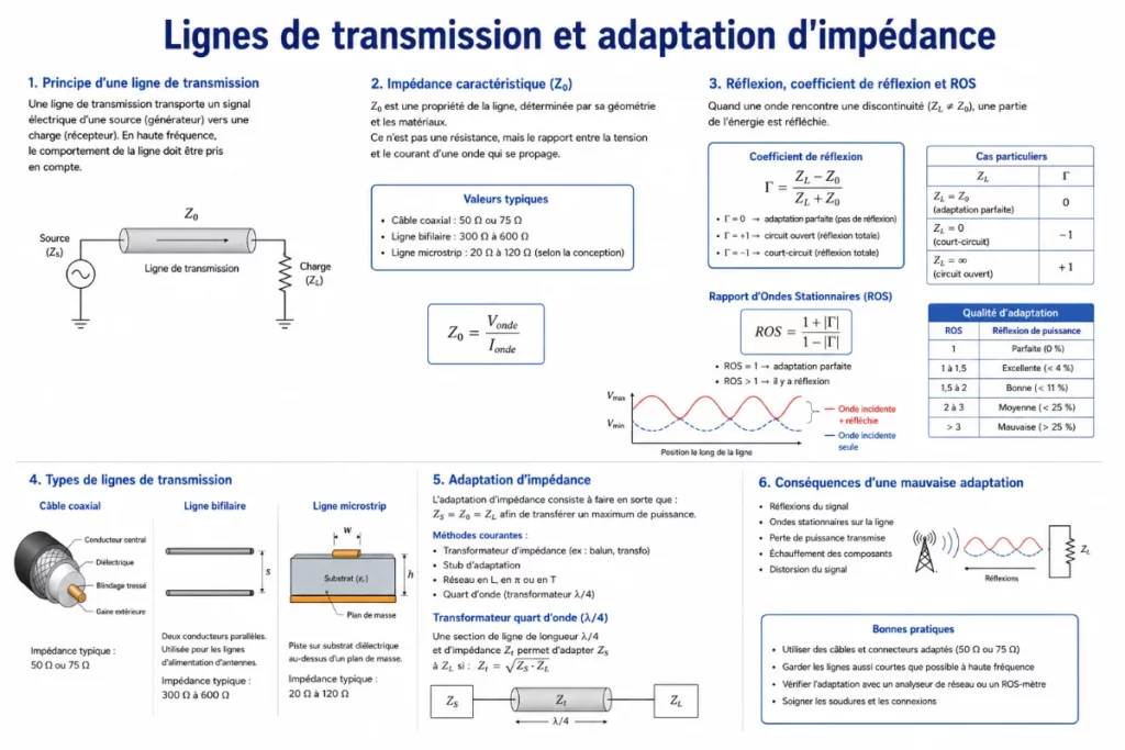 Lignes de transmission et adaptation d'impédance