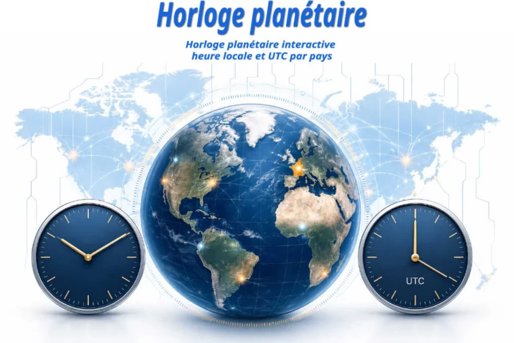 Horloge planétaire interactive