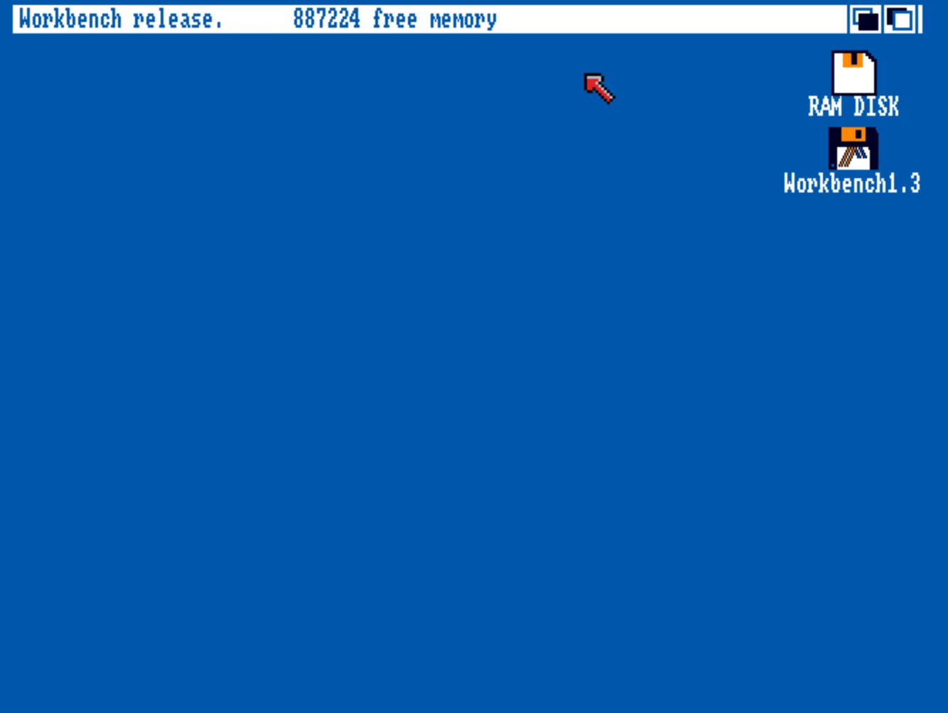 Le Workbench, interface graphique de l'AmigaOS